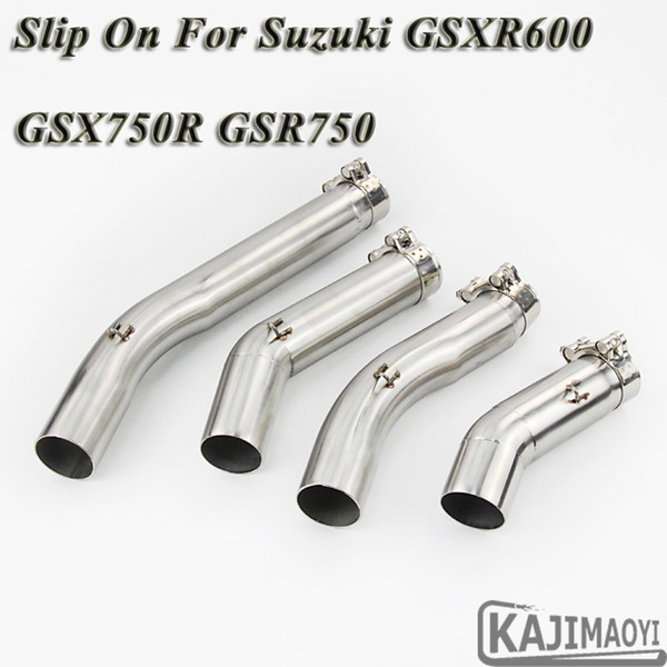 Slip On For GSXR 600 GSX750R GSXR 1000 GSR750 Motorcycle Exhaust Muffler Modified Connection Middle Link Pipe 2006 - 2016