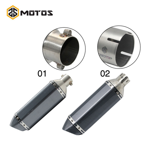 ZS MOTOS Motorcycle Exhaust Muffler Pipe For GY6 nmax msx125 crf 230 gsr 600 Slotted Escape Moto With db killer Drop Shipping