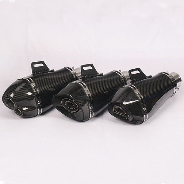 51mm Universal carbon fiber Akrapovic motorcycle exhaust pipe moto with DB killer for R6 XMAX300 390 Benelli 300 GSX250R