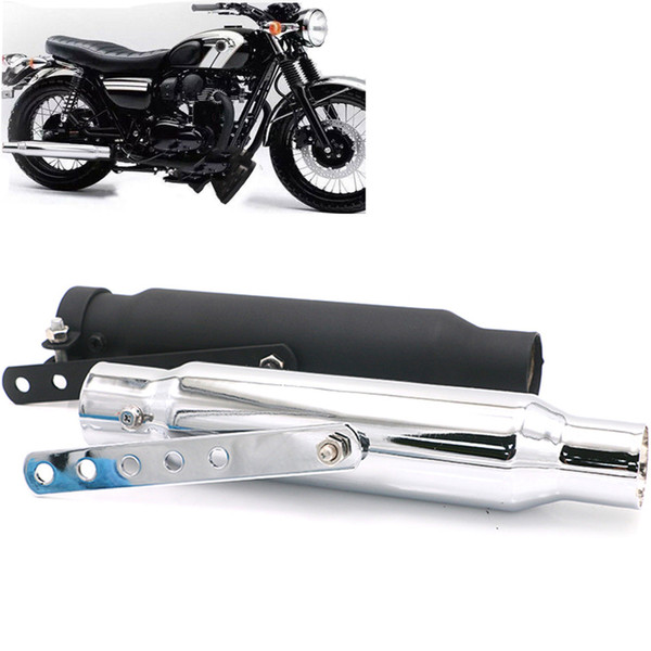 38/40/43/45mm Retro Cafe racer Motorcycle Exhaust Muffler Pipe Modified Tail Exhaust System For CG125 GN125 cb400ss sr400