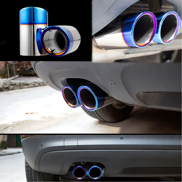 66-84mm 1Pcs Stainless Steel Finisher End Exhaust Tail Rear Muffler Pipe Cover Auto Car Accessories