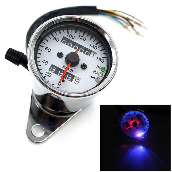 Simple Modification Metal Motorcycle Modified Electric Hand Grip And Tachometer Led Lcd Double Mileage Retro Meter