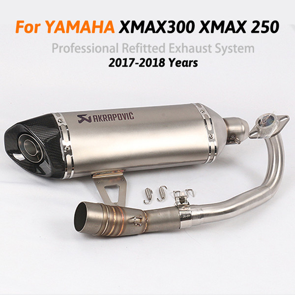 XMAX250 300 Motorcycle Slip-on Exhaust Pipe For Akrapovic Yamaha X-MAX 250 300 XMAX Middle Link Pipe With Exhaust Muffler