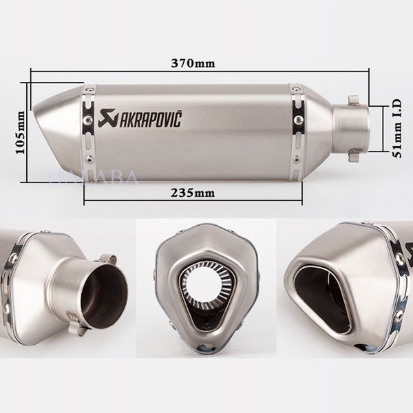 Universal Motorcycle Exhaust Modified Akrapovic Exhaust Muffler Pipe For grom CBR250 xmax 300 gsr 600 sv650 bws 125 fz6