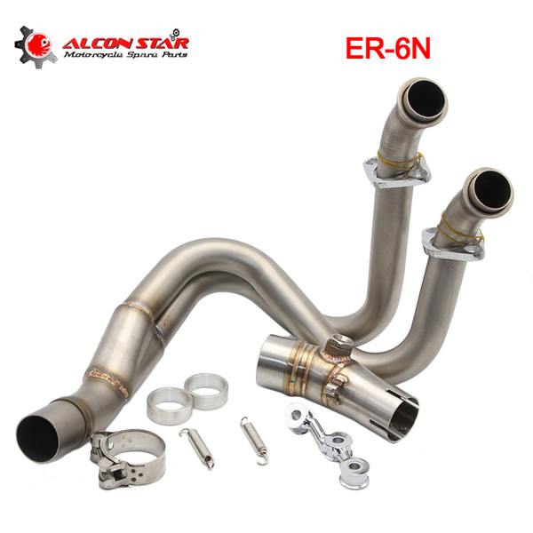 Alconstar- ER6F ER6N Ninja 650R 2012-2015 Motorcycle Motorbike 51mm Exhaust Full System Header Middle Pipe For ER-6N