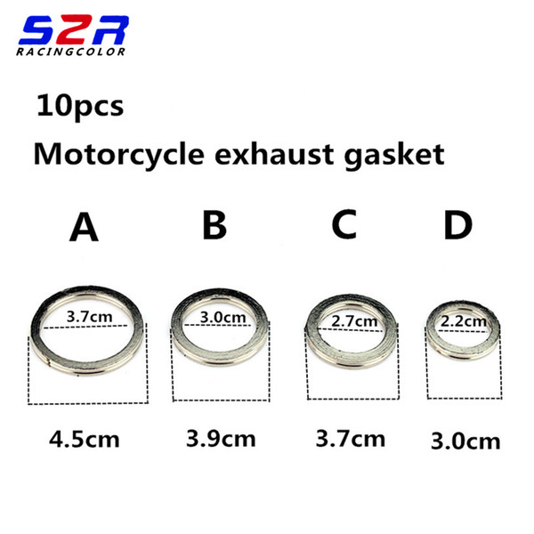 10 pcs Motorcycle Accessories Exhaust Pipe Gasket For Exhaust Port RETAINING RINGS YAMAHA 125cc 100cc 90cc 150cc