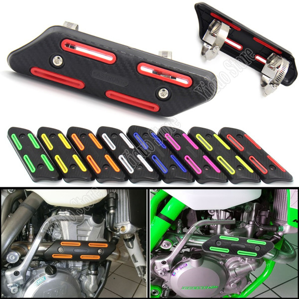 For exc crf 230 dirt bike motocross Universal Mid Exhaust system escape Muffler connector Protector guard