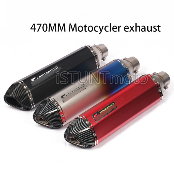 470mm Inlet Universal Motocycle Exhaust Pipe Escape Modified Scooter Muffler DB Killer For GSX250R Z250 EX400 BJ250