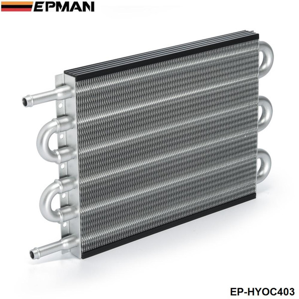 EPMAN - NEW Universal 6 Row Aluminum Heavy Duty Transmission Oil Cooler Auto Manual Radiator Converter EP-HYOC403