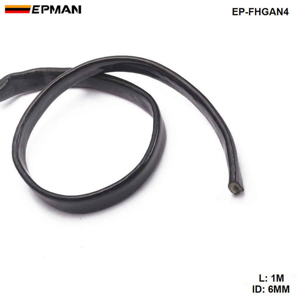 EPMAN High Temperature Heat 1m 3.3ft Fire Sleeve Braid Flame Heat Shield 1/4X1M ID:6mm Fit AN4 Fuel Hose EP-FHGAN4