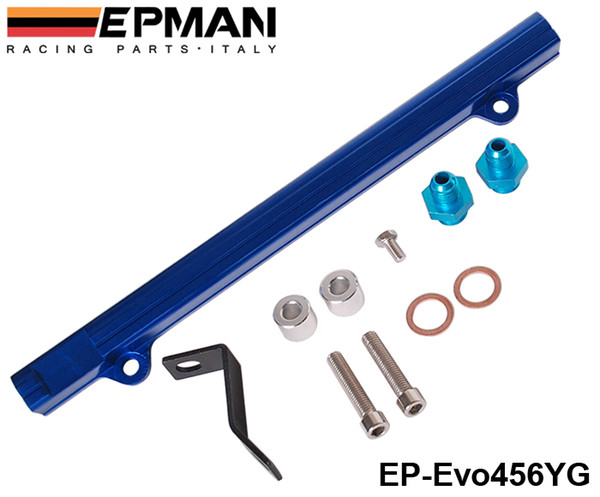 EPMAN Aluminium Billet Top Feed Injector Fuel rail kits for Mitsubishi 4G63 EVO 456 EP-Evo456YG / TK-Evo456YG