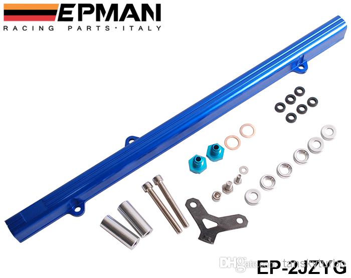 EPMAN For Toyota 2JZ Aluminium Billet Top Feed Injector Fuel Rail Turbo Kit Blue High Quality EP-2JZYG