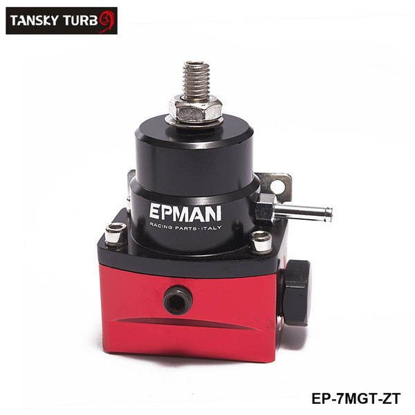 EPMAN-NEW RACING sport EFI Injected Bypass Fuel Pressure Regulator -AN6 High Performance JDM Adjustable Black-Red EP-7MGT-ZT