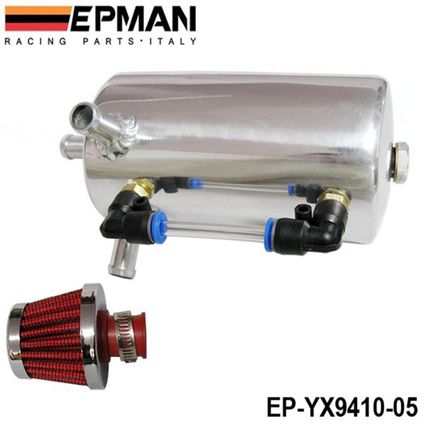 EPMAN High Quality UNIVERSAL BREATHER TANK & OIL CATCH CAN TANK WITH BREATHER FILTER 0.5L EP-YX9410-05