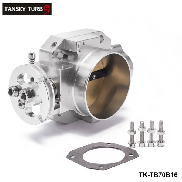 TANSKY - Aluminum Silver Intake Manifold 70mm Throttle Body For Honda B16 B18 D16 F22 B20 D/B/H/F EG EK H22 TK-TB70B16