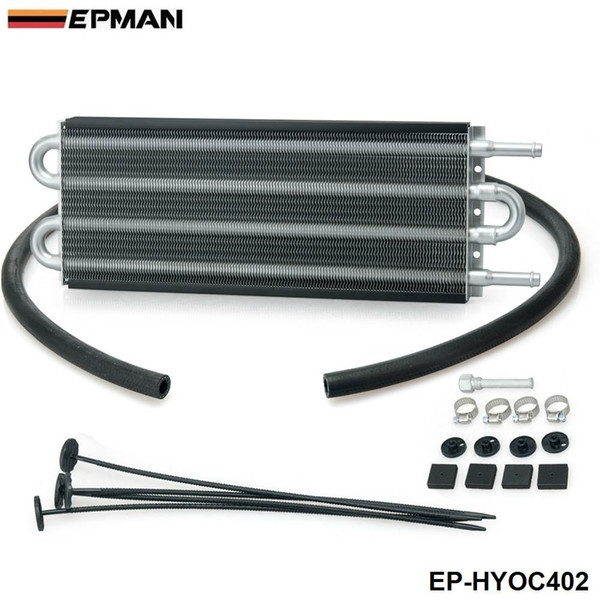 EPMAN -Universal 4 Row Aluminum Remote Transmission Oil Cooler Auto-Manual Radiator Kit 402 OC-1402 2,500 lbs EP-HYOC402