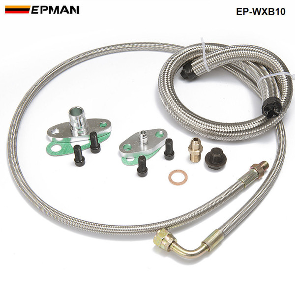 EPMAN - Turbo Oil & Water Feed Line Kit /Turbocharger Oil Drain Return Line Suit T3, T4, T35, T40, T60, T67, T70, T76 Turbos EP-WXB10