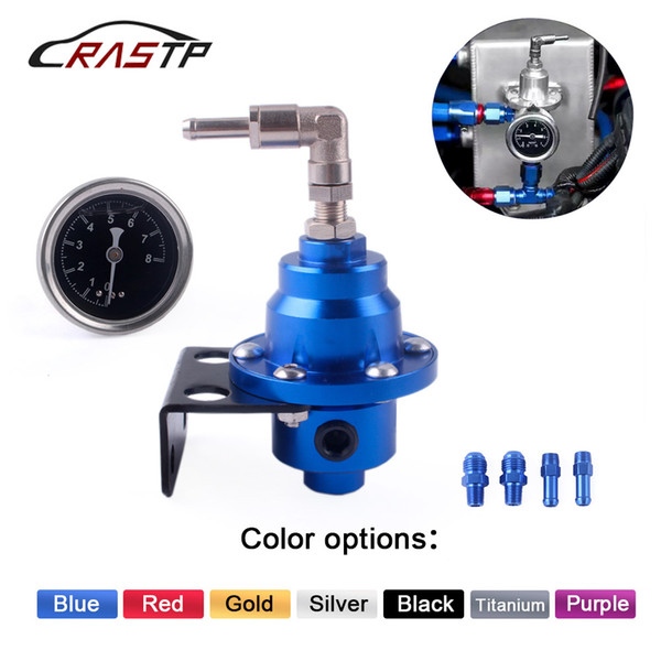 RASTP-High Quality Universal Adjustable Tomei Style Fuel Pressure Regulator With Gauge And Instructions Have in Stock RS-FRG003