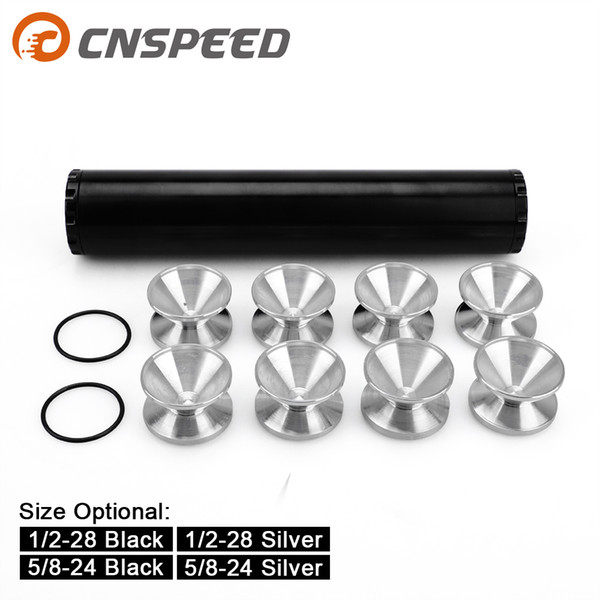 CNSPEED 1/2-28 5/8-24 Fuel Filter Solvent contain 8 x D Cell Storage Cups for NAPA 4003 WIX 24003 Car