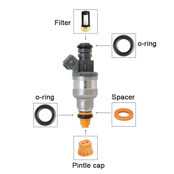 100pcs Free shipping! Universal Injector Viton Oring Viton O-ring High Temperature rubber oring Fuel repair kits 7x2.1mm