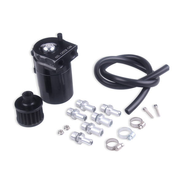 Hot Selling Universal Baffled Aluminum Oil Catch Can Reservoir Tank / Oil Tank With Filter