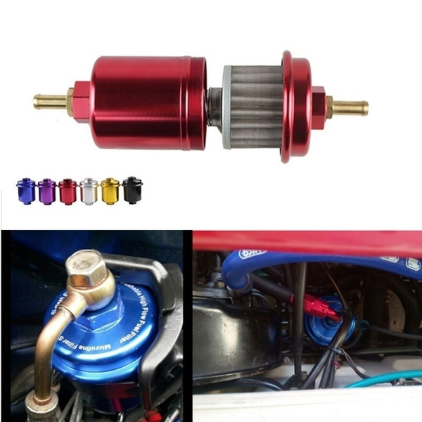 Universal Aluminum High Flow Performance Fuel Filter Washable