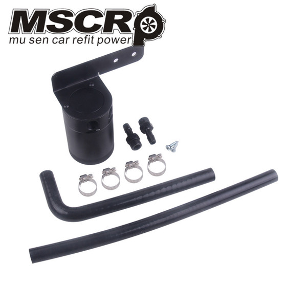 OIL CATCH CAN TANK / AIR-OIL SEPARATOR KIT FOR HONDA CIVIC 16-17 BLACK WITH HOSE