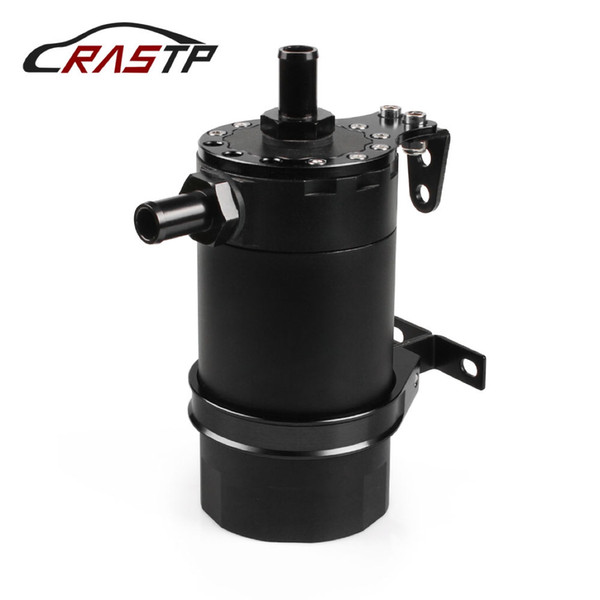 RASTP - Baffled Aluminum Oil Catch Can Resevoir Tank Kit Oil Tank Car Styling Accessories Black/Purple/Blue/Green RS-OCC020