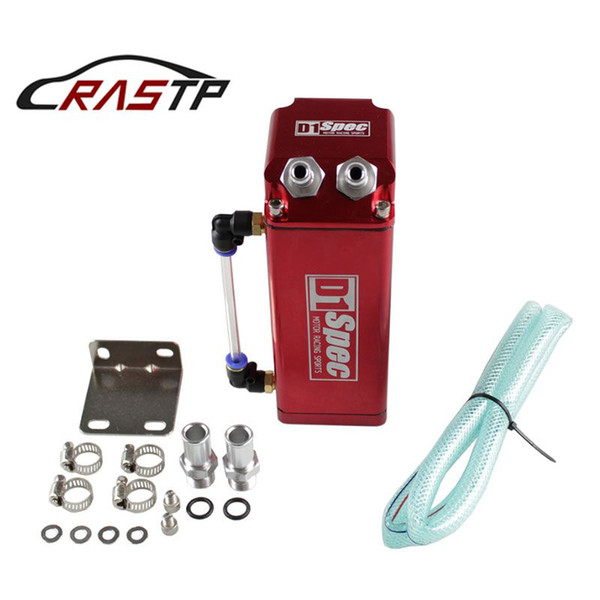 RASTP -Universal D1 Turbo Engine Square Shape Oil Catch Tank Can Reservoir Performance - Black,Blue,Red RS-OCC002