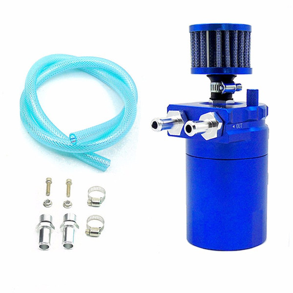 Free shipping CNSPEED Universal Red/Blue Baffled Universal Aluminum Oil Catch Tank Can Reservoir Tank with Air Filter