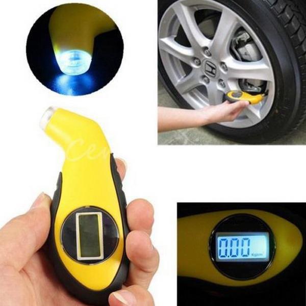 LCD Digital Tire Tyre Air Pressure Gauge Tester Tool Fr Auto Car Motorcycle M00095 VPWR