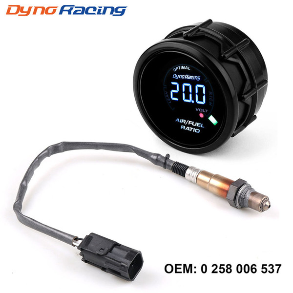 Dynoracing 52mm Digital Air Fuel Ratio Gauge Narrowband O2 Oxygen Sensor For Lada Niva Samara Kalina Priora UAZ OEM:0258006537