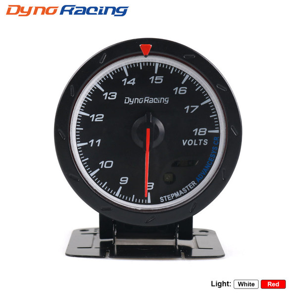 Dynoracing 60MM Car Voltmeter 8-18V Voltage Gauge Red & White Lighting Volt Gauge Car Meter For 12V Car BX101472