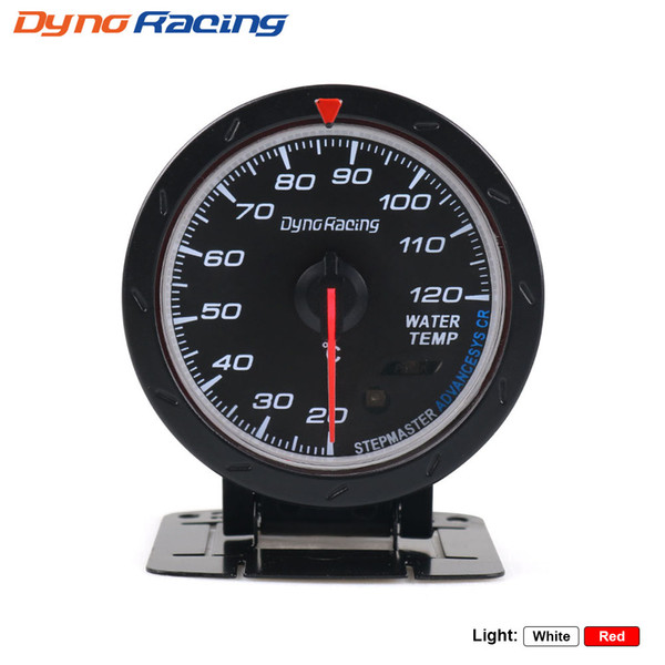 Dynoracing 60MM Car Water Temperature Gauge 20--120 Celsius Water Temp Meter Red & White Lighting Car Gauge With sensor BX101469