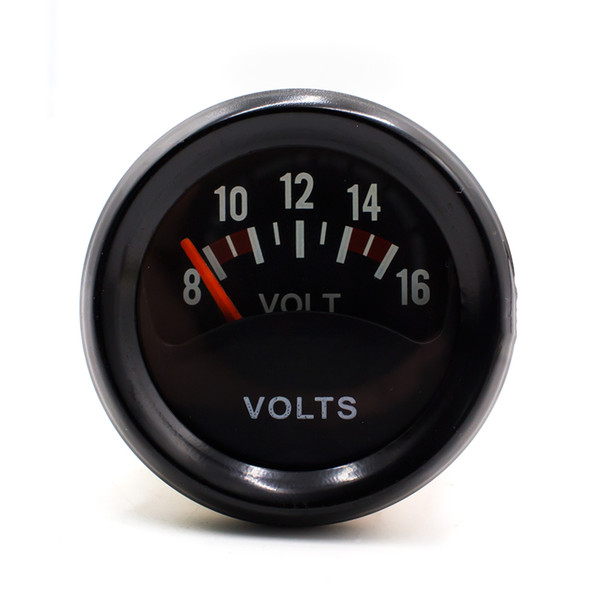 Racing 2 inch 52mm Car Voltmeter 8-16V Volt Gauge Meter Black Car Gauge Instrument