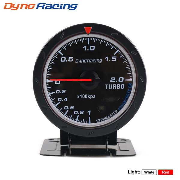 Dynoracing 60MM Car Turbo Boost gauge Red & White Lighting BAR Type Black Face Car gauge Car Meter with sensor BX101467