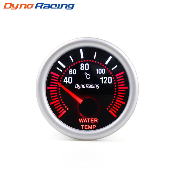 Dynoracing 2'' 52mm Universal Smoke Lens Digital Water Temp Temperature Gauge 40-120C 12V LED Water temp sensor Car gauge