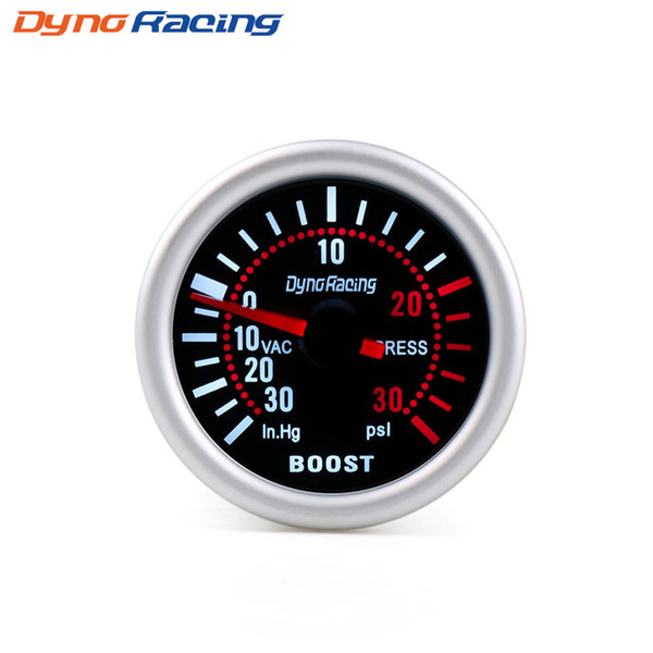 Dynoracing 2'' 52mm Universal Smoke Len Turbo Boost Gauge PSI Pointer Boost Gauge 12V LED Digital Gauge Meter Car meter BX101309