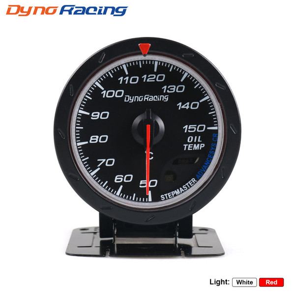 Dynoracing 60MM Car Oil Temperature Gauge Red & White Lighting 50- 150 Celsius Oil Temp Gauge Car Meter with sensor BX101470