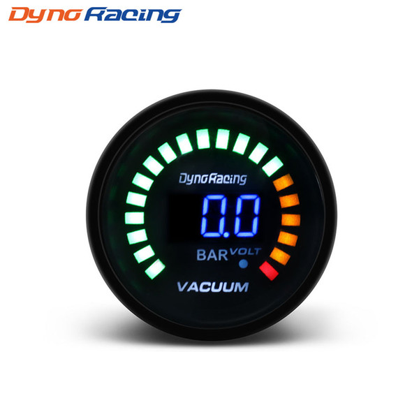 Dynoracing 2 Inch 52mm Leds Digital Car Vacuum -1-0 Bar Meter Racing Smoke Vacuum Gauge Analog Car meter BX101452