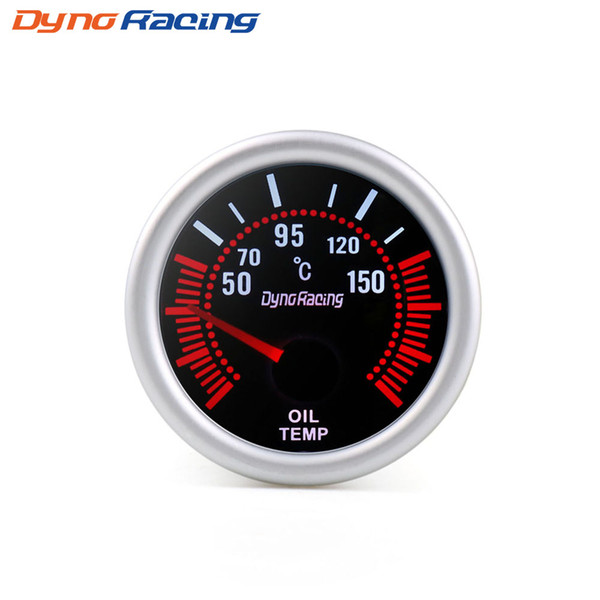 Dynoracing 2'' 52mm Universal Smoke Lens Digital Oil Temp Temperature Gauge 50-150C 12V LED Oil temp sensor Car gauge