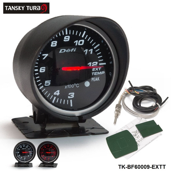 Tansky Universal Cars / Vehicle Meter / Gauge Defi 60mm Exhaust Gas Temperature EGT GAUGE Black Bracket original color box TK-BF60009-EXTT