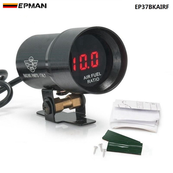 EPMAN - - 37mm COMPACT MICRO DIGITAL SMOKED AIR / FUEL RATIO GAUGE GAUGE UNIVERSAL 4-6-8 CYLINDER ENGINES EP37BKAIRF