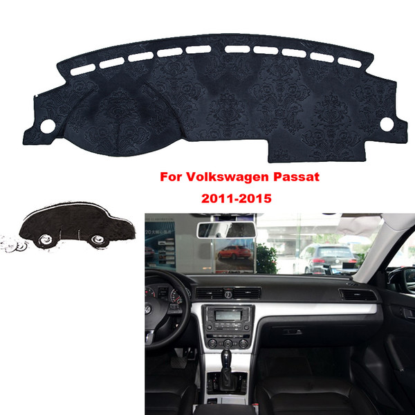 Car styling For Volkswagen Passat 11-15 Interior Dashboard Pad Cover Dash Mat Sticker Anti-Sun Velvet Instrument