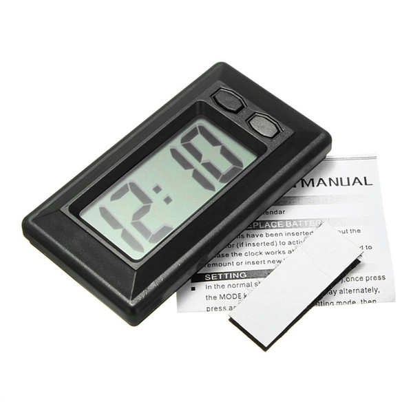 Hot Ultra-thin LCD Digital Display Car Vehicle Dashboard Clock with Calendar Display Mini Portable Automobile Accessories