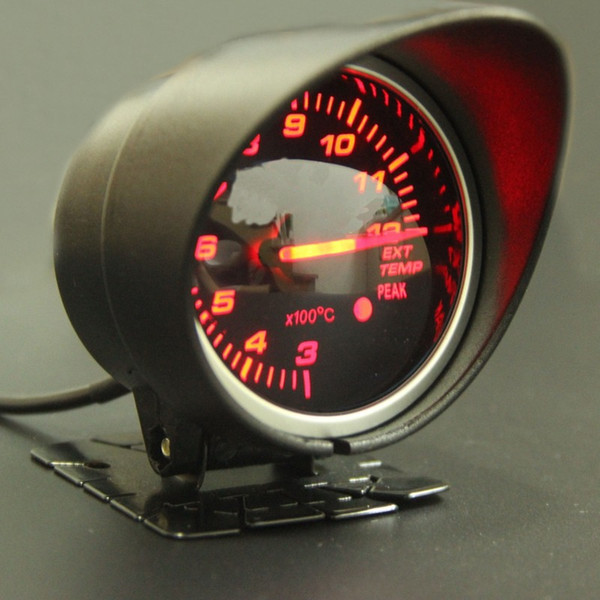 60mm 2.5 Inch DEFI BF Style Racing Meter Car Exhaust Gas Temperature Gauge with Red & White Light Ext Temp Sensor