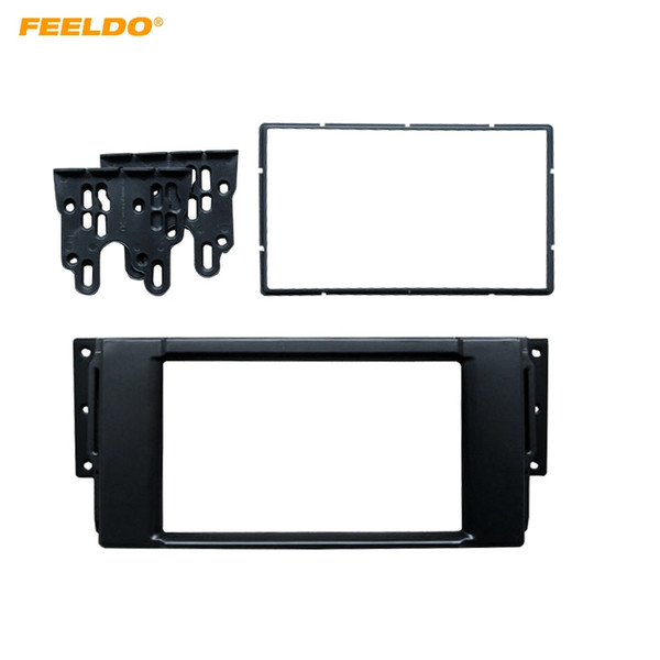 FEELDO 2DIN Car CD/DVD Radio Fascia Plate Panel Frame for Land Rover Range Rover/Freelander/Discovery Panel Dashboard Trim Mount Kit #5260