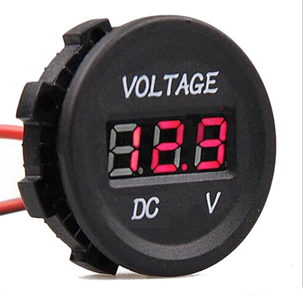 Voltmeter 12V Red LED Light For Universal Car Motorcycle Professional Waterproof Gauge LED Digital Display Measure Voltage 6V-30V