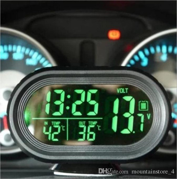 Newly Car Voltage Monitor Car Clock Thermometer Digital Backlight Snooze Mode Vibrate Car Alert Nap Zapper Alarm for Safety