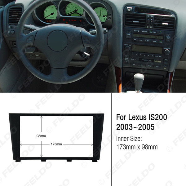 Car 2DIN Refitting Radio Stereo DVD Frame Fascia Dash Panel Installation Kits Conversion For Lexus IS200(2003~2005) #2839